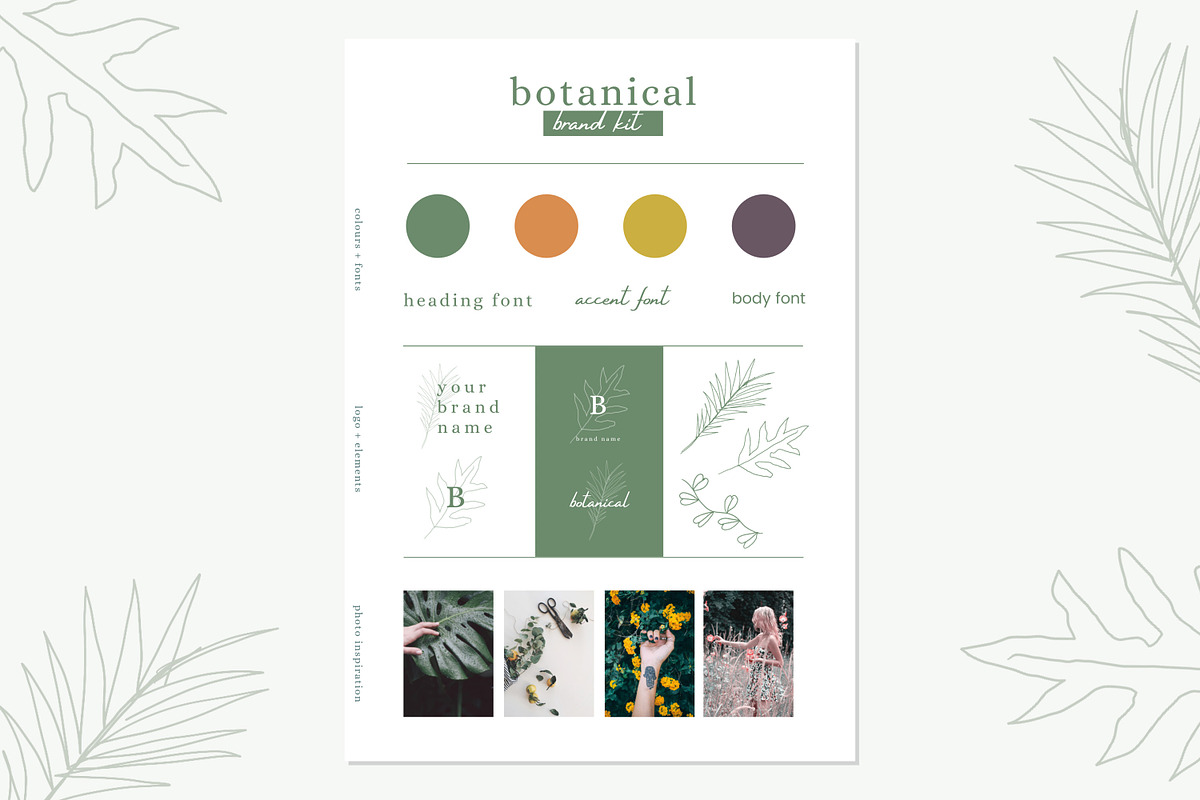 Botanical Brand Kit Logo Template, a Branding & Logo Template by CreativeWilderness (Photo 2 of 10)