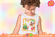 Christmas Reindeer Clipart, a Seasonal Illustration by K.JackArtwork (Thumbnail 2 of 6)