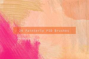 24 Painterly PSD Brushes