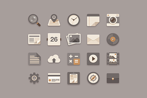 Flat Icons Brownie Theme