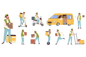 Delivery guy. Courier logistic, a Transportation Illustration by Stock-Smart-Start