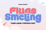 Flyas Smeling - Liquid Style Font, a Handwritten Font by Dhabee (Thumbnail 1 of 16)