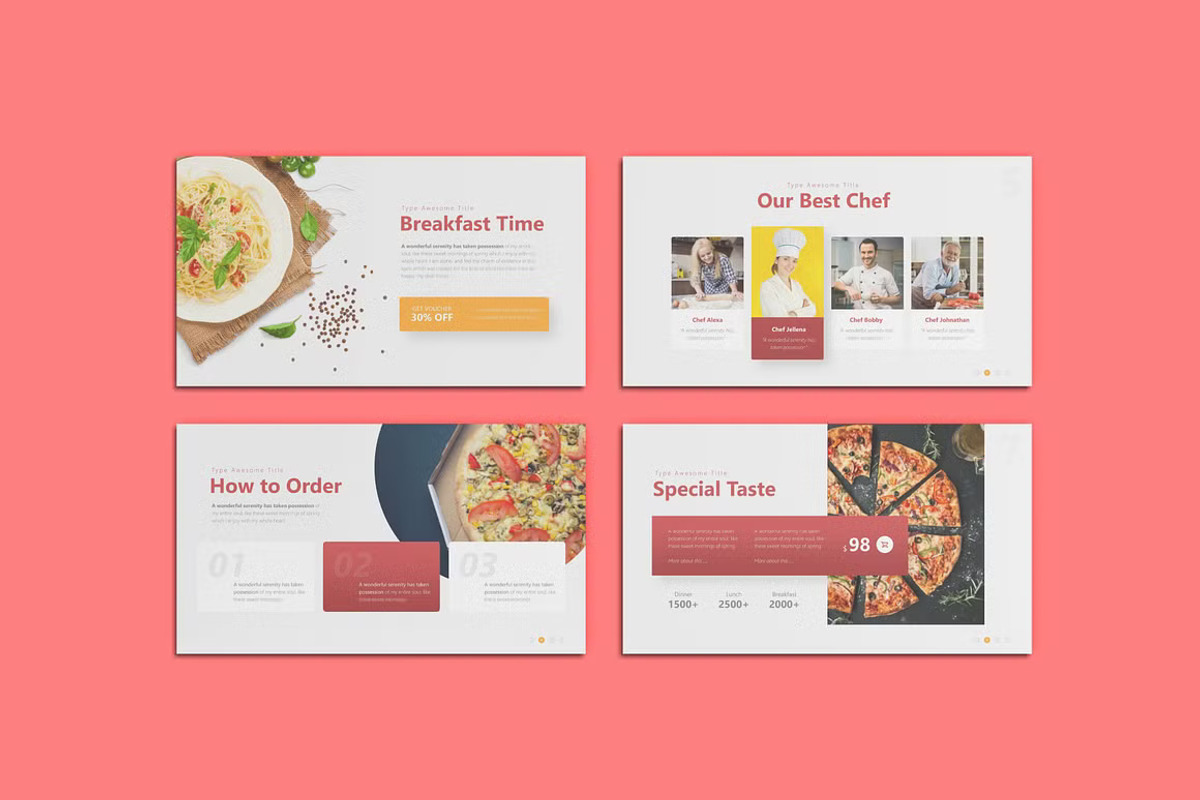 Food Theme Powerpoint Template, a Presentation Template by GearShift (Photo 3 of 7)