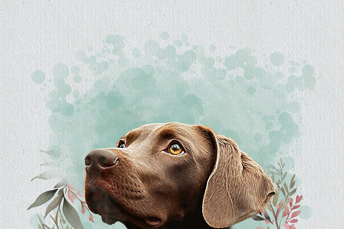 Flower Custom Watercolor Pet Art, an Action Add-On by MRI STUDIO (Photo 16 of 23)