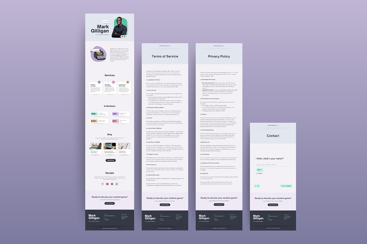 Canva Website For Content Creators, a Landing Page Template by Templics by Zoya (Photo 6 of 6)