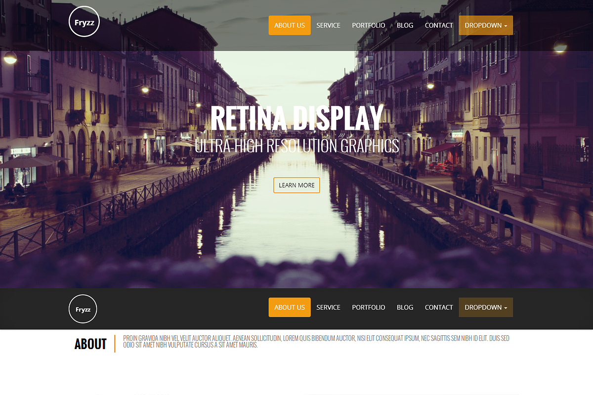 Fryzz - One Page Parallax Responsiv, a Bootstrap Template by Newsky Themes