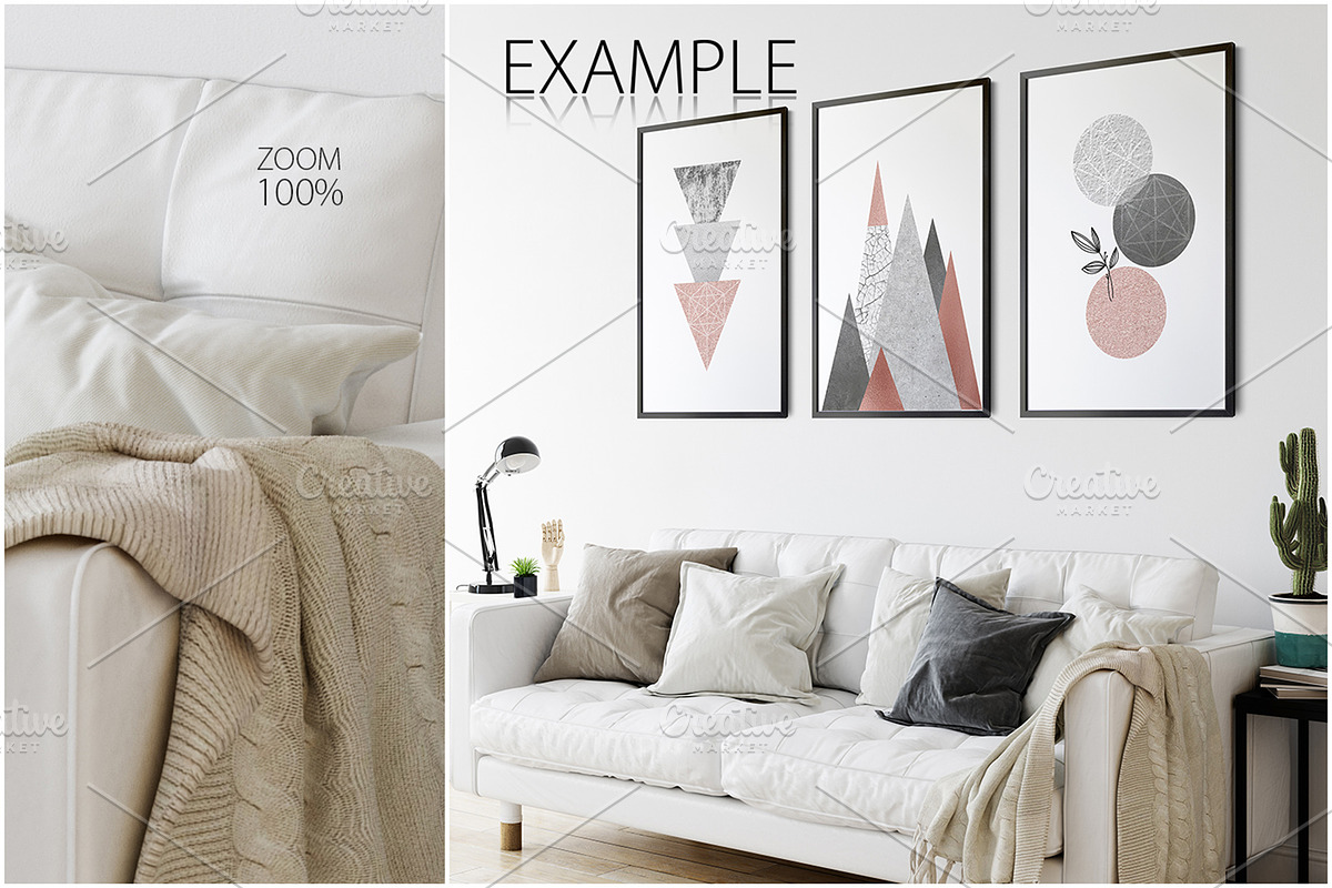 Frames & Walls Scandinavian Bundle-4, a Household Mockup by Yuri-U (Photo 22 of 38)