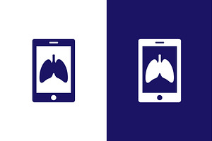 Human lungs and phone logo, an Object Illustration by GraphiShop