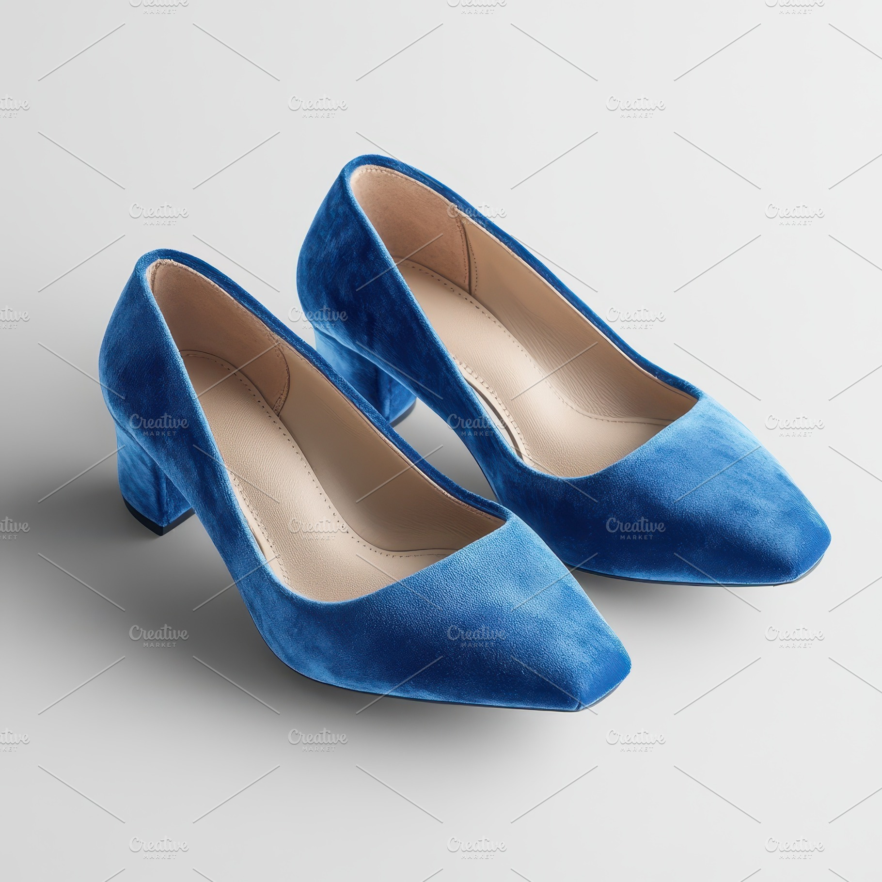 Elegant Blue Velvet Heels Fashion Fo, a Beauty & Fashion Photo by Pixeness Studio