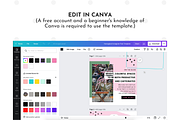 Instagram Template Pink Canva Pack, a Social Media Template by ltsdesigns (Thumbnail 4 of 4)