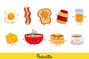 Breakfast Menu Food Vector Clipart, a Decorative Illustration by Peekadillie Art (Thumbnail 2 of 3)
