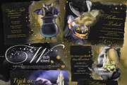 Hand-Painted Wicked Witch Clipart, a Seasonal Illustration by ArtCreationsDesign (Thumbnail 10 of 13)