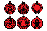 18 Christmas Ornaments Laser Cut SVG, an Object Graphic by DreamCafeArt (Thumbnail 8 of 8)