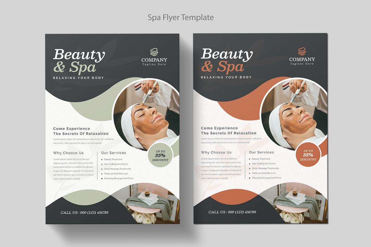 Spa & Beauty Care Flyer Template, a Flyer Template by Pixelpick (Photo 3 of 11)