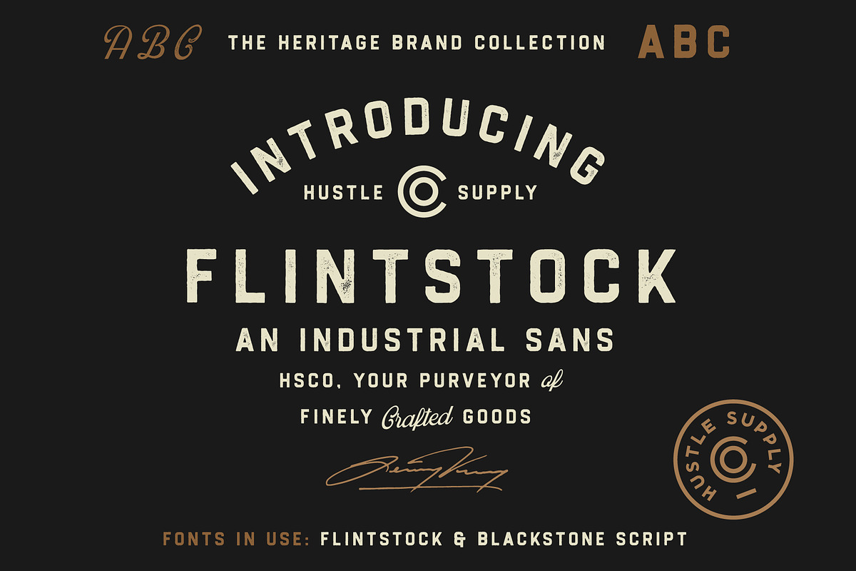The Heritage Brand Collection, a Serif Font by Hustle Supply Co. (Photo 9 of 14)