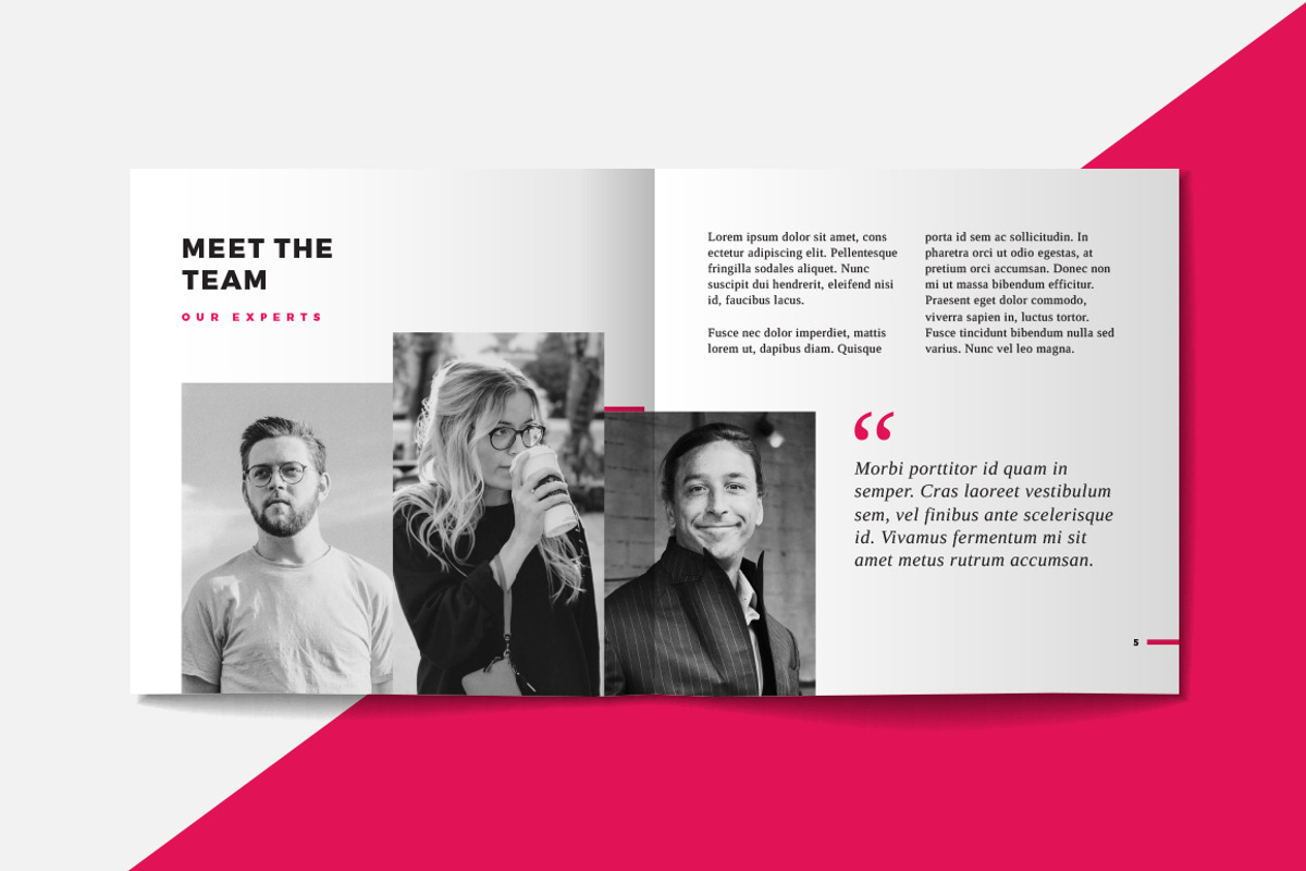 Square Portfolio Brochure Template, a Brochure Template by RWstudio (Photo 3 of 6)