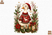 Christmas Silly Goose Floral Boho, a Seasonal Illustration by Sublimation Artist (Thumbnail 1 of 9)