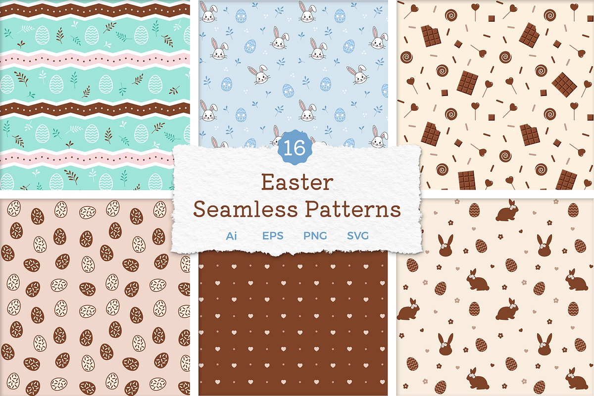 Easter Seamless Patterns, a Pattern Graphic by jessicamdesign