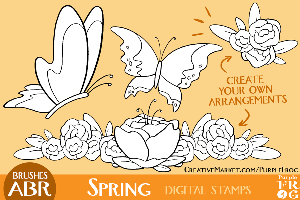SPRING - Digital Stamps / Brushes preview 3