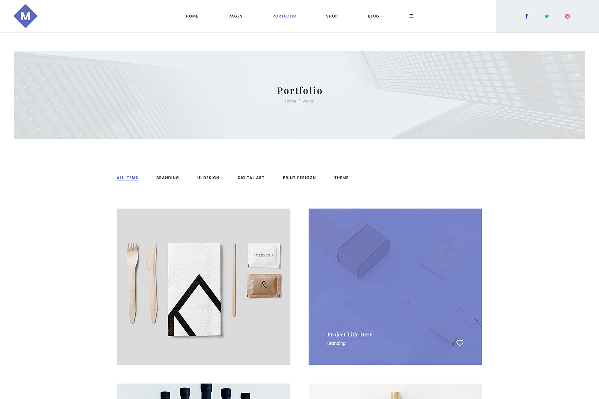 M - Minimal PSD Portfolio Template, a Landing Page Template by bigpsfan's SHOP (Photo 11 of 24)
