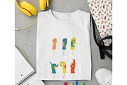 Sign Language bundle. ASL alphabet, an Education Illustration by ann_etc (Thumbnail 10 of 10)
