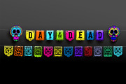 Mexican set for Day of the Dead., a Flyer Template by Vector photo shop (Thumbnail 4 of 5)