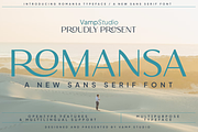 Romansa New Stylish Sans Serif Font, a Sans Serif Font by Vampstudio (Thumbnail 1 of 13)
