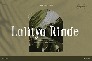 Lalitya Rinde - Modern Serif Font