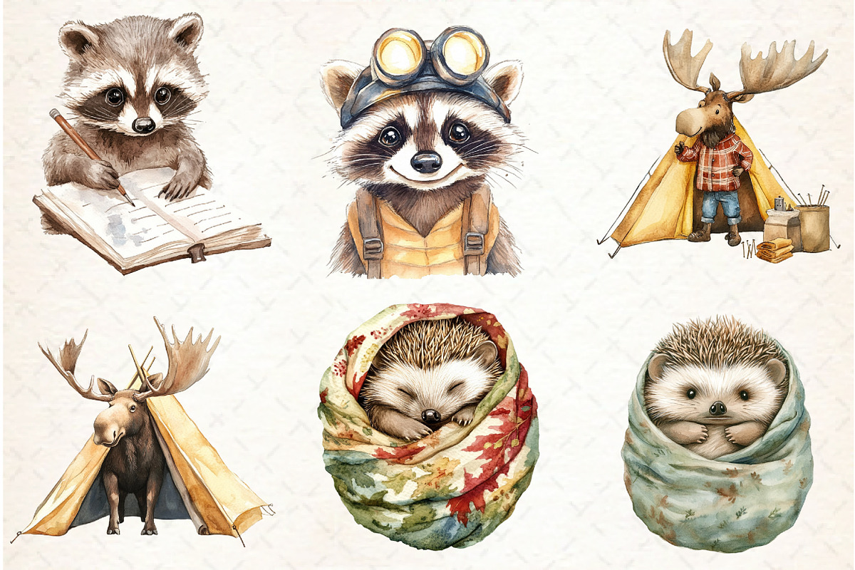 Camping Adventure Animals Bundle, a Graphic by Libby Wishes (Photo 4 of 6)