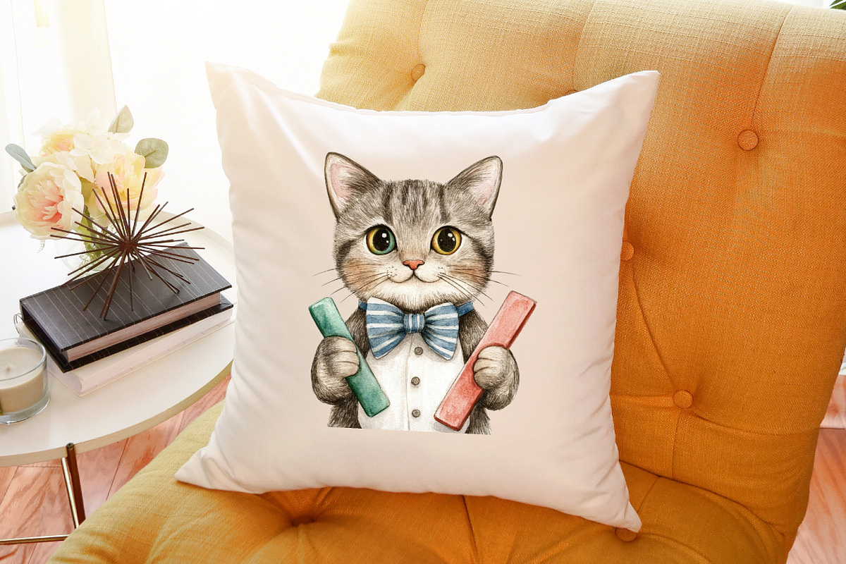 Cat Back to School Clipart, an Illustration by Sublimation Artist (Photo 6 of 6)