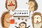 Part Hedgehogs with Gifts PNG, an Animal Illustration by ClipCraft (Thumbnail 1 of 9)