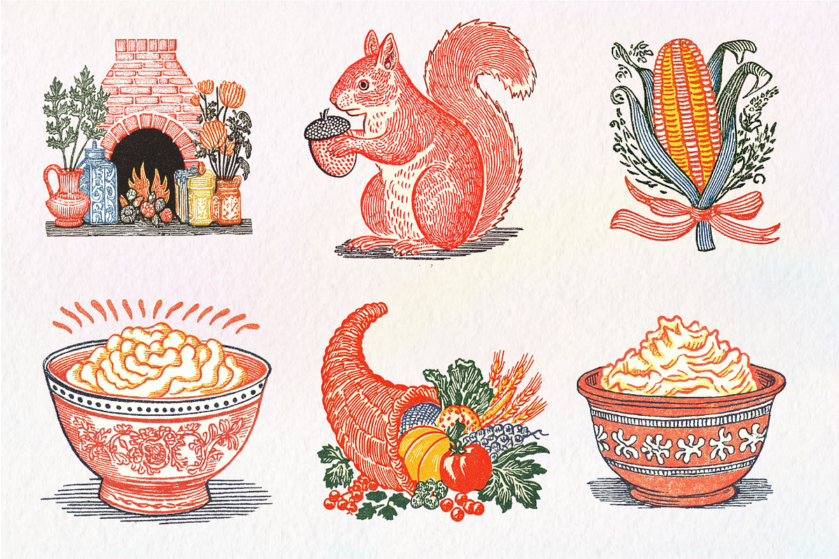 Hand Drawn Thanksgiving Clipart PNG, an Illustration by Dream Creation (Photo 6 of 7)