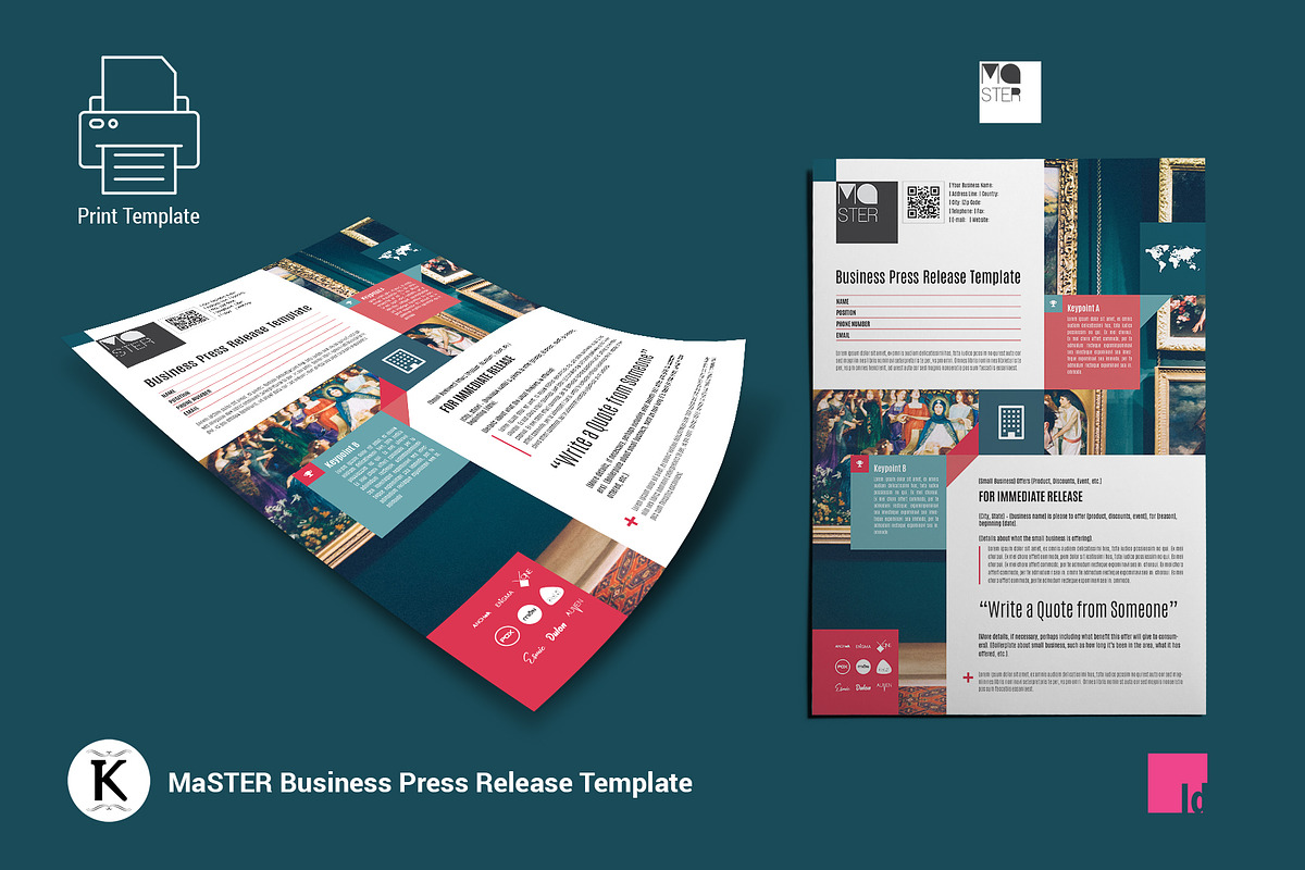 MaSTER Business Press Release, a Stationery Template by Keboto