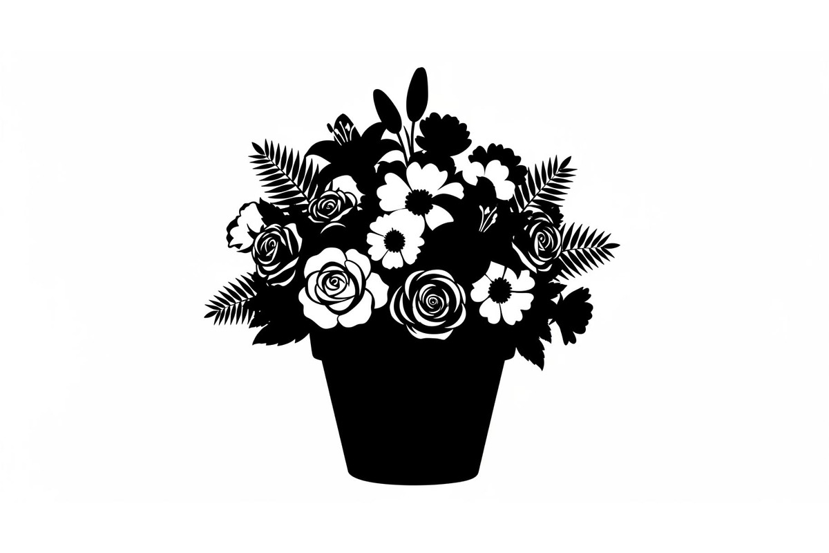 Flower Pot Silhouette Vector Bundle, an Illustration by jahid234 (Photo 14 of 49)