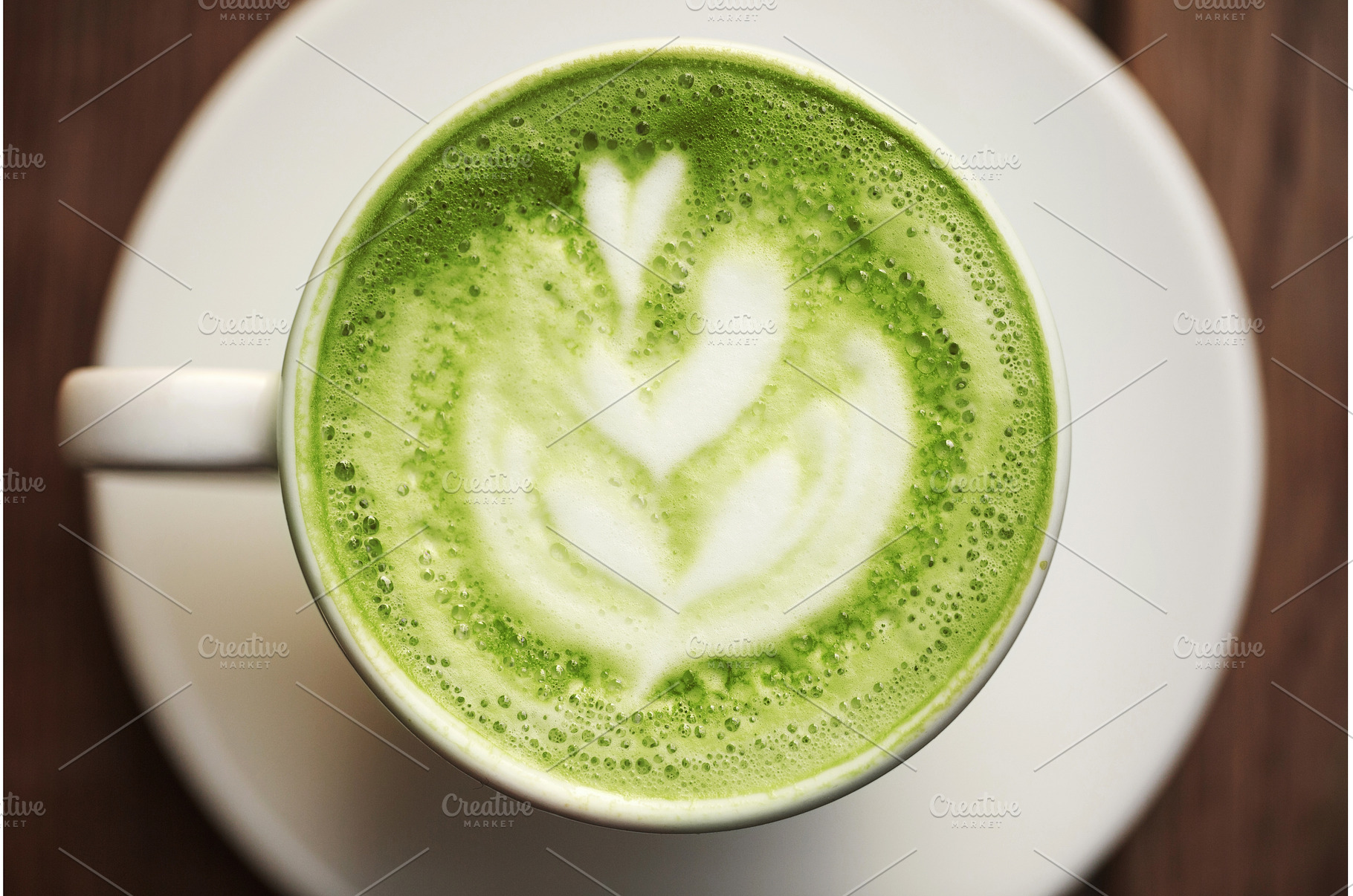 Cup of green tea matcha latte, a Food & Drink Photo by Anna Efetova