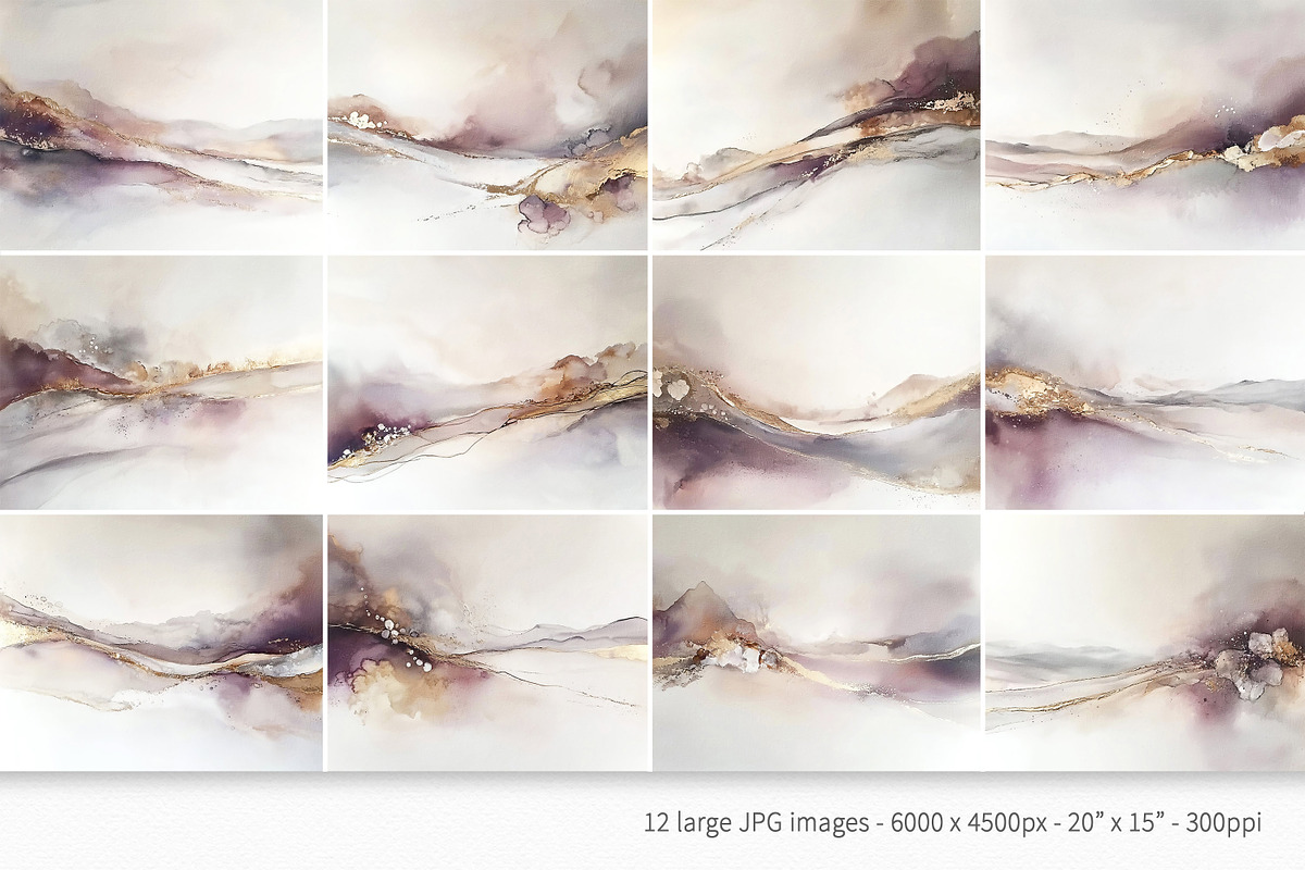 Misty Mauve Horizons, a Decorative Illustration by rileyBgraphics (Photo 2 of 7)