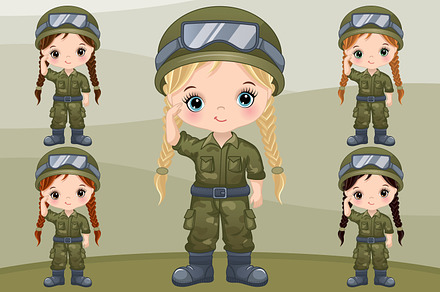 Vector Cute Little Soldier