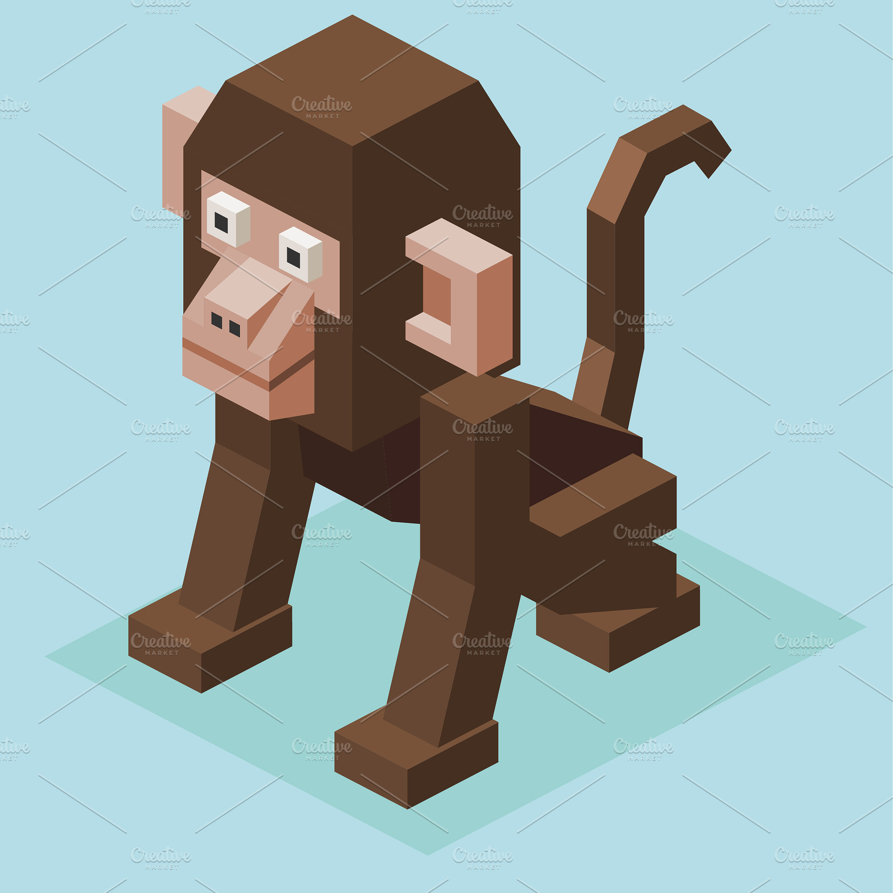 3D Illustration Isometric Collection, an Animal 3D Model by Designbytowo (Photo 5 of 16)