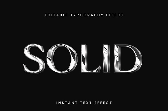 Metallic Solid Chrome Text Effect preview 3