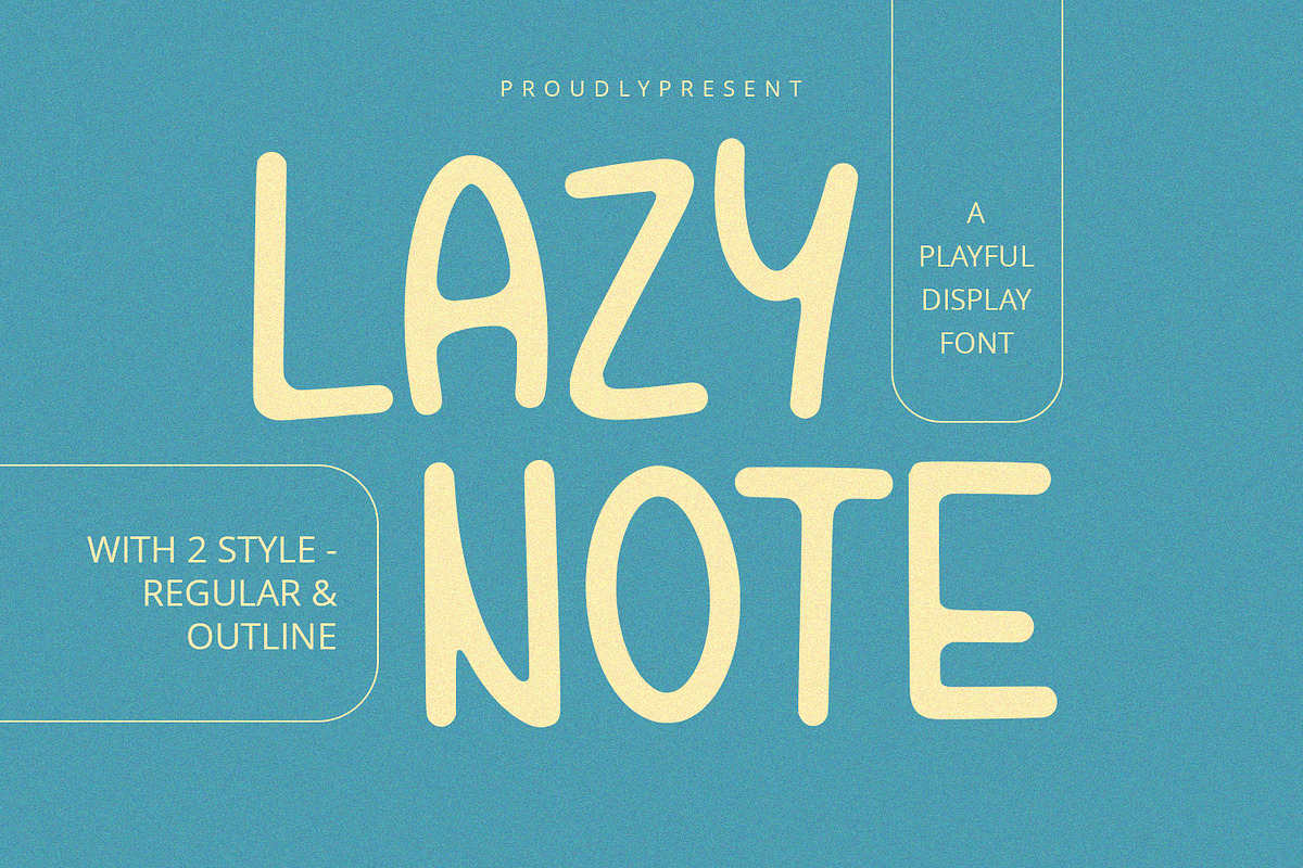Lazy Note - Display Font, a Font by Alpaprana (Photo 1 of 10)