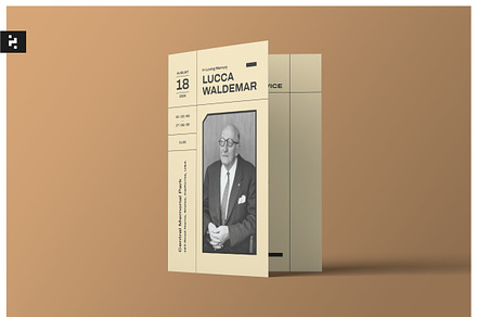Geometric Line Funeral Program, a Brochure Template by Neermana