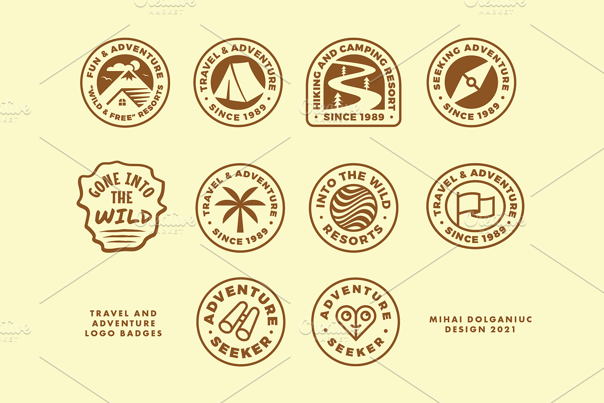 Travel & Adventure Editable Badges preview 3