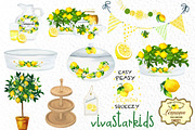 Lemon decor Clipart Lemon tree, a Decorative Illustration by vivastarkids (Thumbnail 2 of 7)