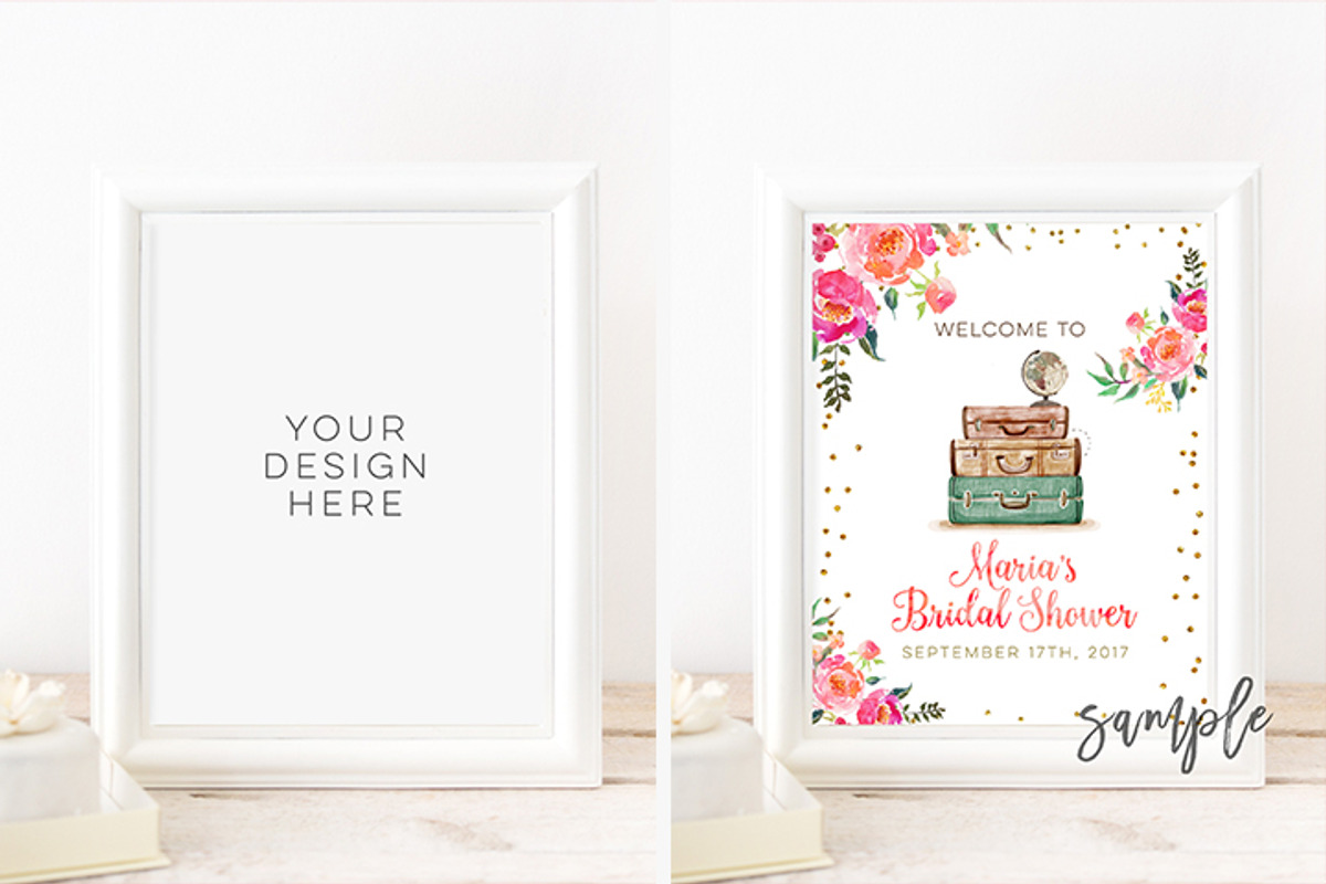 WHITE Frame Mock up, a Print Template by My Lovely Stock (Photo 1 of 2)