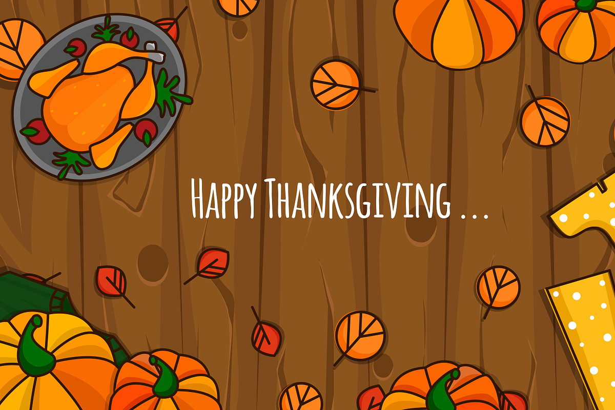 Happy Thanksgiving day Big set!, an Illustration by JUBO (Photo 1 of 3)