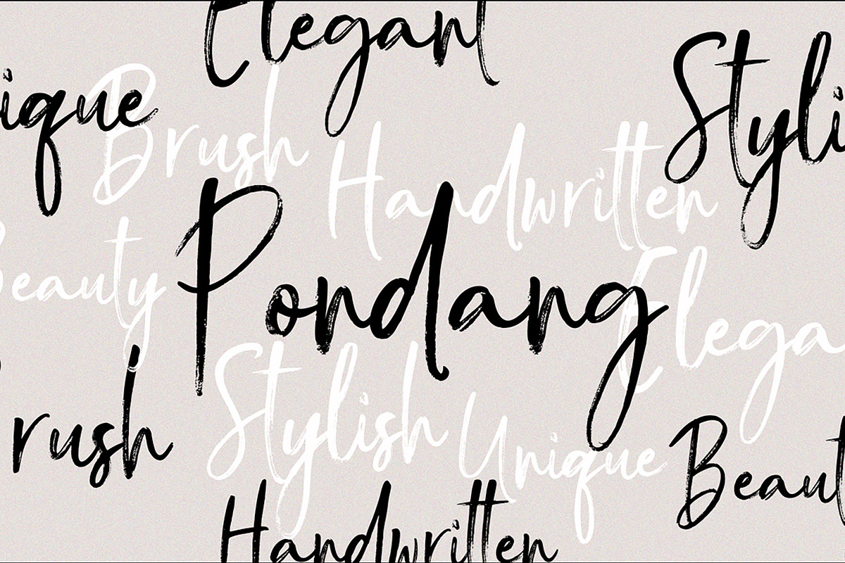 Pondang Brush, a Script Font by Realtype (Photo 8 of 9)