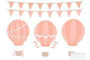 Mint & Peach Hot Air Balloons, an Illustration by Amanda Ilkov (Thumbnail 3 of 5)