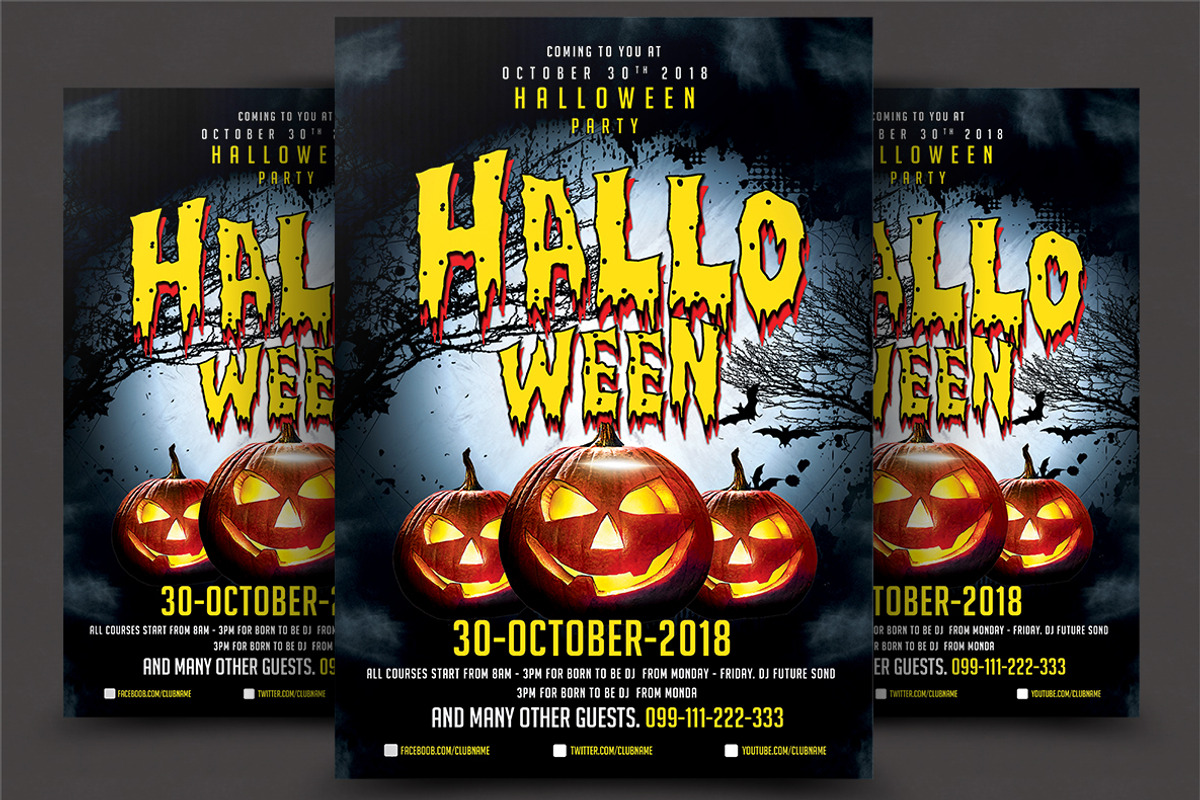 Halloween Party Flyer, a Flyer Template by AfzaalGraphics (Photo 1 of 4)