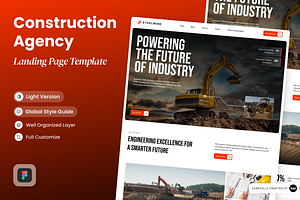 SteelMinds - Construction Agency, a Landing Page Template by SLAB! Design