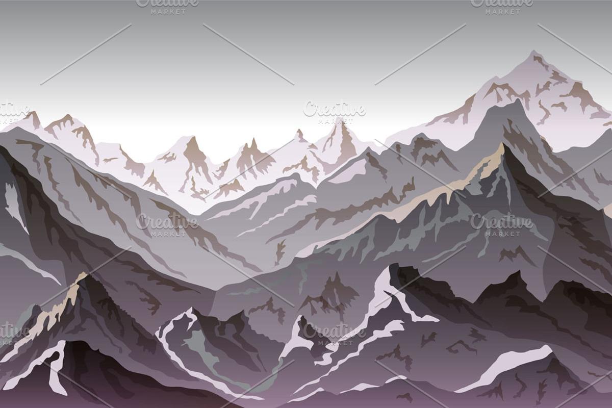 mountains illustration vector, an Illustration by Rommeo79 (Photo 3 of 6)